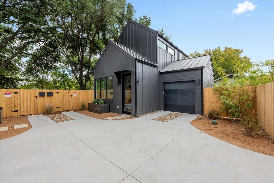Exterior details and patio area of a home in , Austin (Image 3).