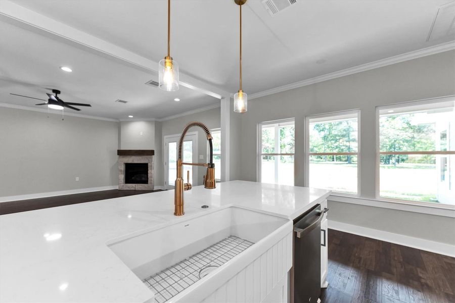 Furnished interior view inside a new home in , New Waverly (Image 10).