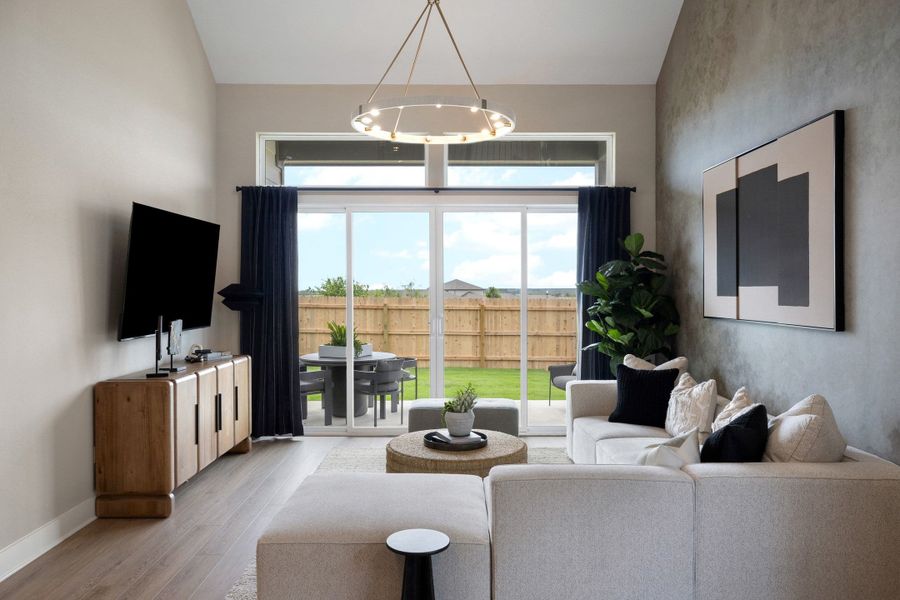 Furnished interior view inside a new home in Terrace Collection At Turner's Crossing, Buda (Image 28).
