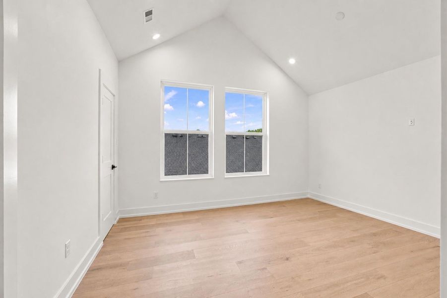 Media room or optional bedroom on the top floor.