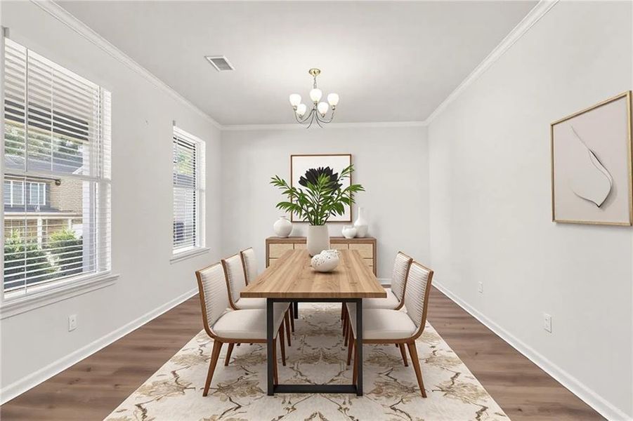 Furnished interior view inside a new home in , Atlanta (Image 10).