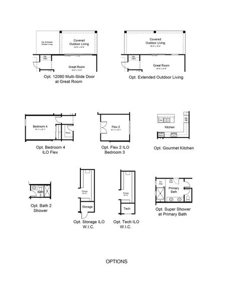 2D floor plan layout of this home in Ladera Trails, Queen Creek, AZ (Image 4).