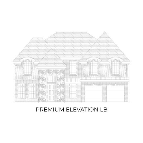 Representative rendering of the exterior for the Hillcrest 2F (w/Media) by First Texas Homes (Image 20).