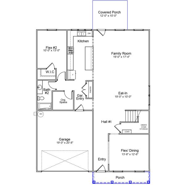 2D floor plan layout of this home in Hanes Lake, Winston-Salem, NC (Image 5).