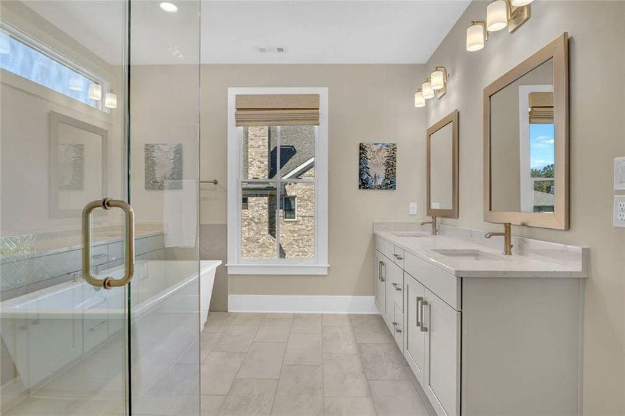 Furnished interior view inside a new home in Manning on the Square, Alpharetta (Image 33).