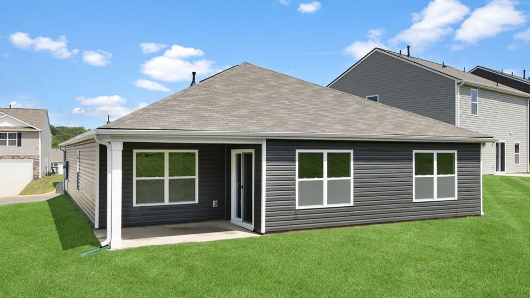 Exterior details and patio area of a home in Gibson Grove, Laurens (Image 4).