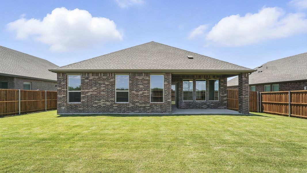 Exterior details and patio area of a home in Madera, Royse City (Image 2). Exterior details and patio area of a home in Madera, Royse City (Image 2).