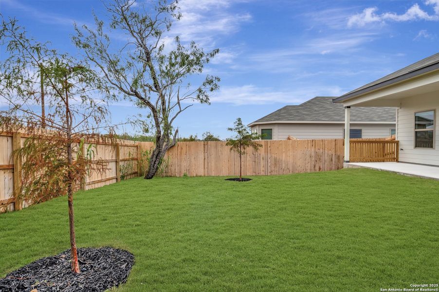 Exterior details and patio area of a home in Paloma Park, Converse (Image 29).