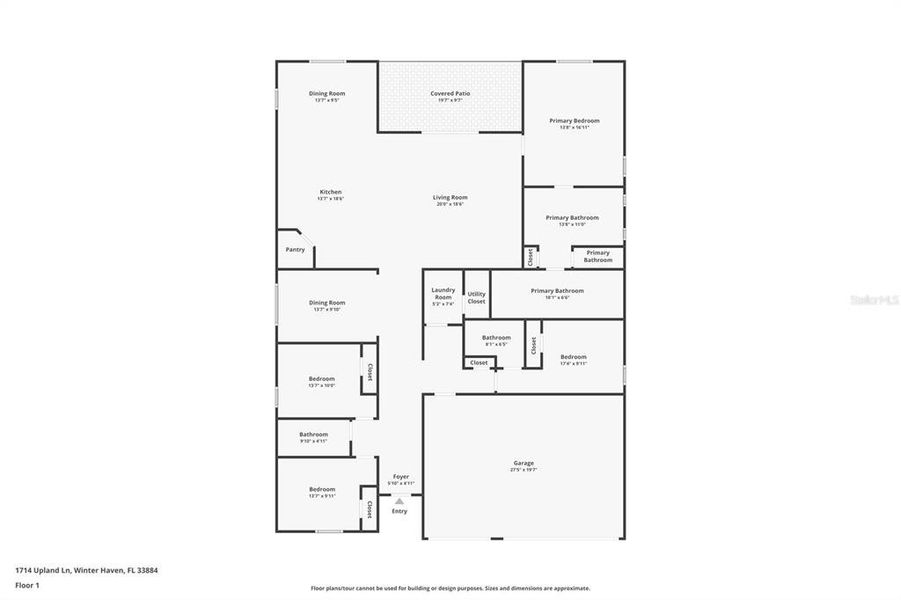 2D floor plan layout of this home in , Winter Haven, FL (Image 5). 2D floor plan layout of this home in , Winter Haven, FL (Image 5).