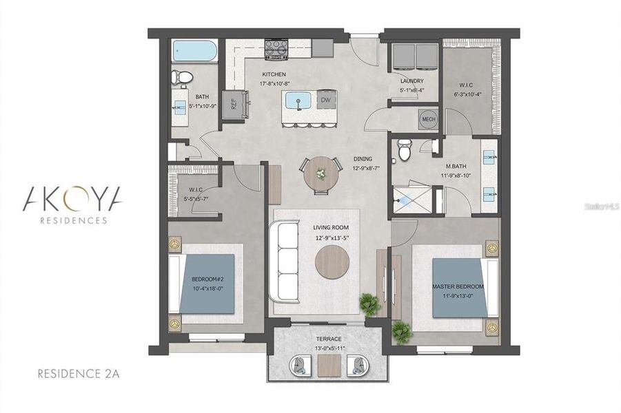 2D floor plan layout of this home in , Sarasota, FL (Image 5).