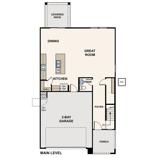 2D floor plan layout of this home in Skyline Village, San Tan Valley, AZ (Image 3).