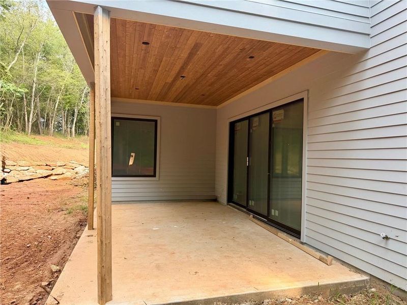 Exterior details and patio area of a home in Aster, Roswell (Image 24).