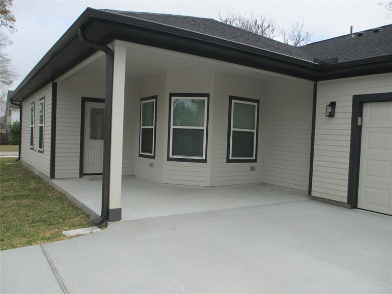 Exterior details and patio area of a home in , Baytown (Image 17). Exterior details and patio area of a home in , Baytown (Image 17).