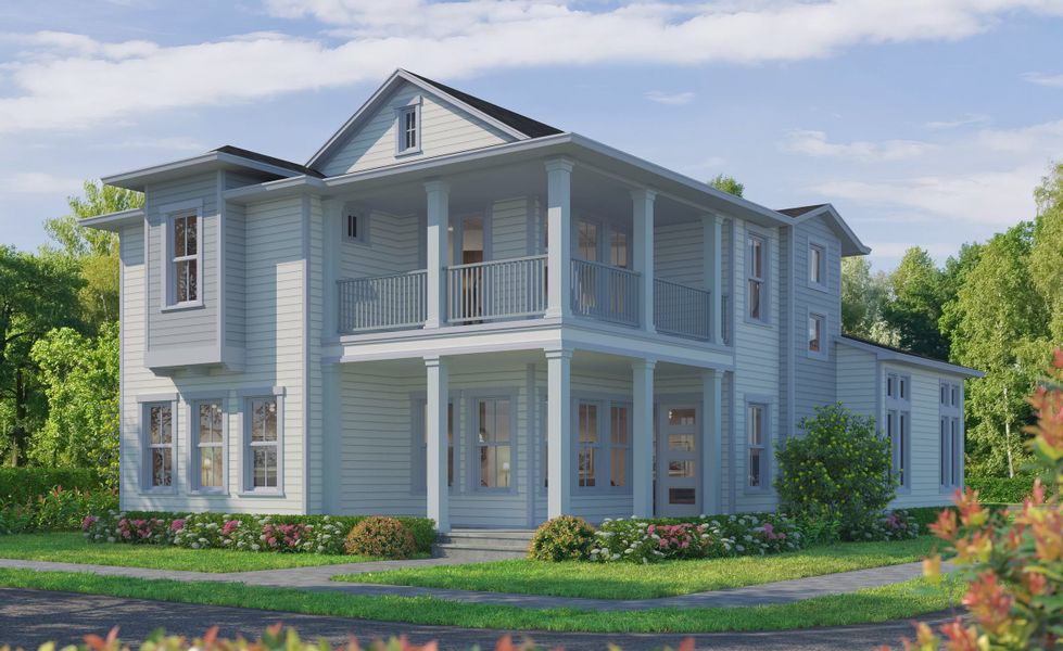 Representative exterior photo of a completed home built from the Fiji by ICI Homes in Laureate Park, Orlando, FL (Image 5).