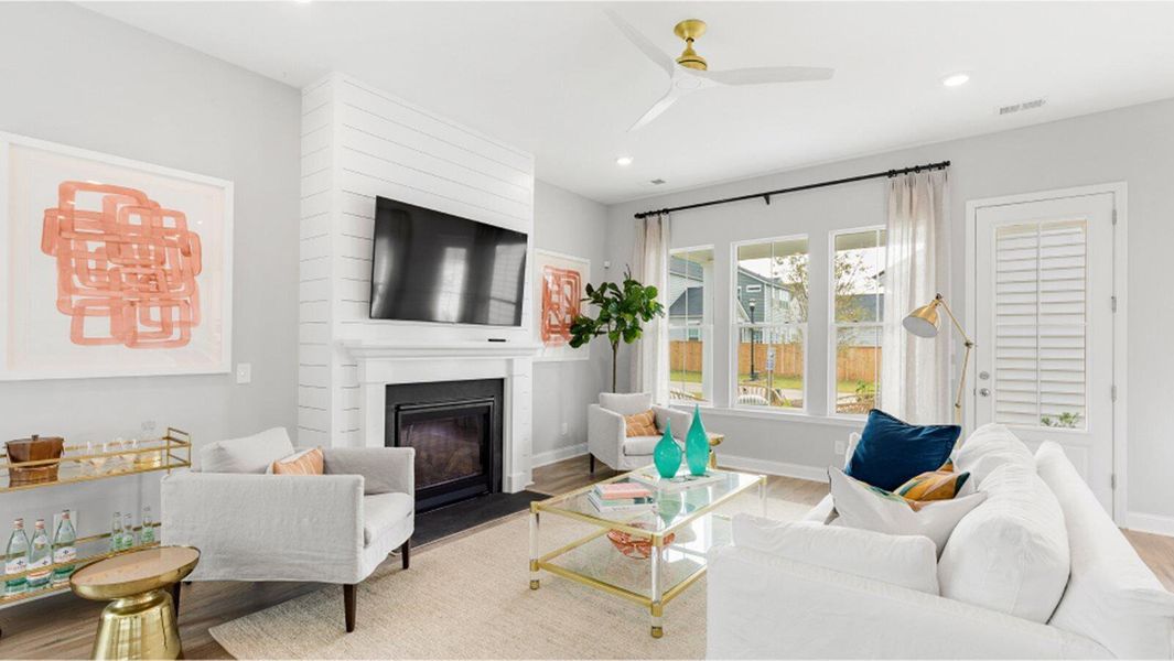 Furnished interior view inside a new home in Sweetgrass at Summers Corner, Summerville (Image 3).