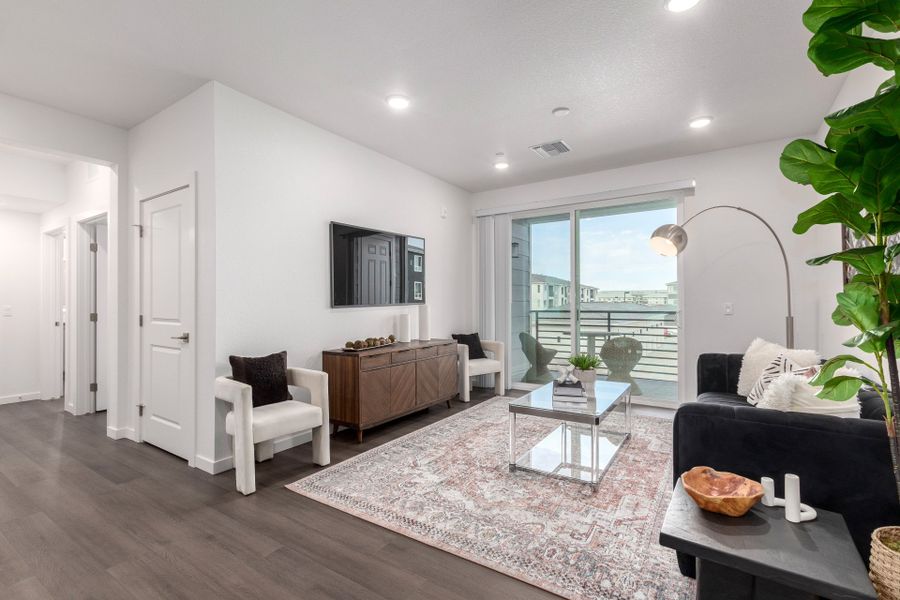 Furnished interior view inside a new home in Gateway Commons, Denver (Image 6).