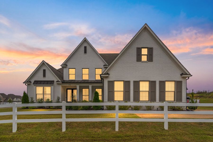 Front exterior of a new home in White Oak, Arlington, TN, highlighting curb appeal (Image 2).