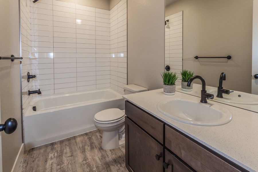 Furnished interior view inside a new home in Trailside, Timnath (Image 8).