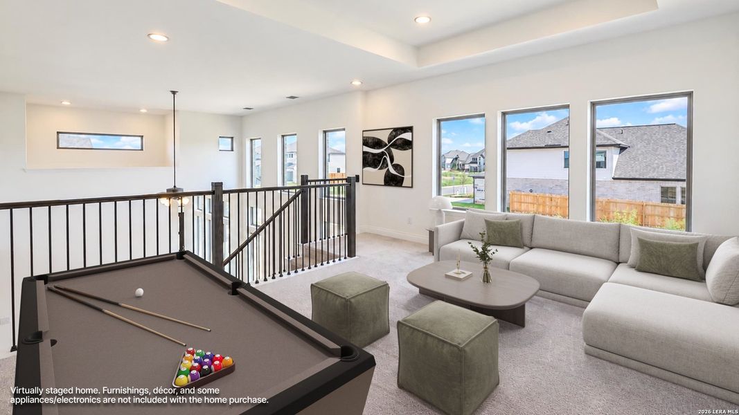 Furnished interior view inside a new home in Legacy at Lake Dunlap, New Braunfels (Image 11).