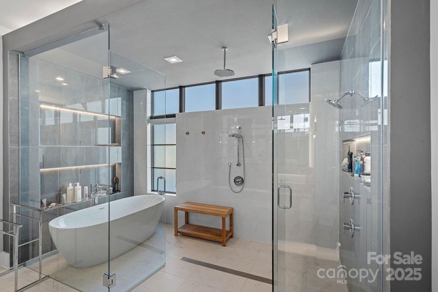 Primary Wet Room features a soaking tub