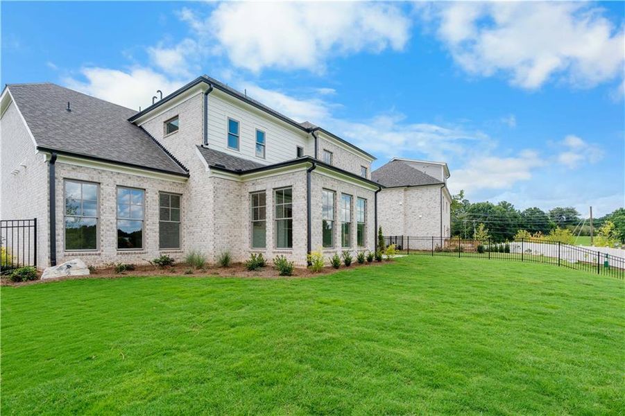 Front exterior of a new home in Knollwood, Johns Creek, GA, highlighting curb appeal (Image 27).