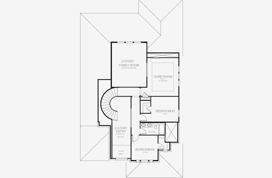 2D floor plan layout for the 2796W by Perry Homes in Juniper Springs 50', Lockhart, TX (Image 3). 2D floor plan layout for the 2796W by Perry Homes in Juniper Springs 50', Lockhart, TX (Image 3).