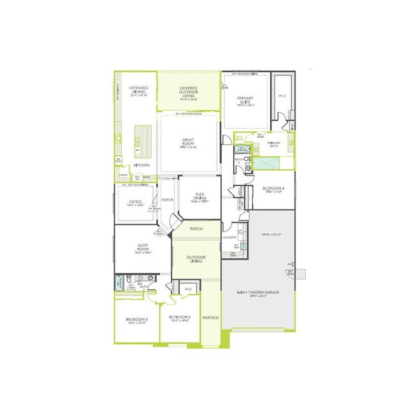 2D floor plan layout of this home in Blossom Rock, Apache Junction, AZ (Image 4).