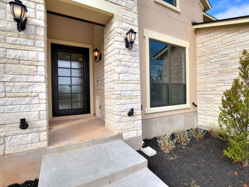 Representative exterior details of a home built from the Madera II by Giddens Homes in Scofield Farms Estates, Georgetown (Image 74).