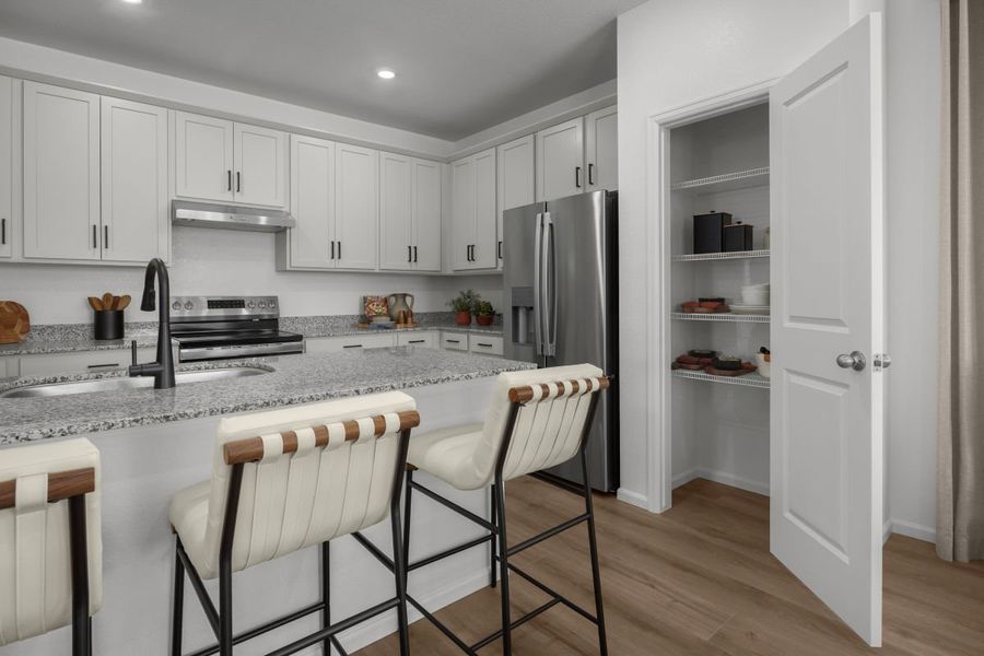Representative furnished interior of a home built from the 1818 Modeled by KB Home in Brighton Crossings, Brighton (Image 11).