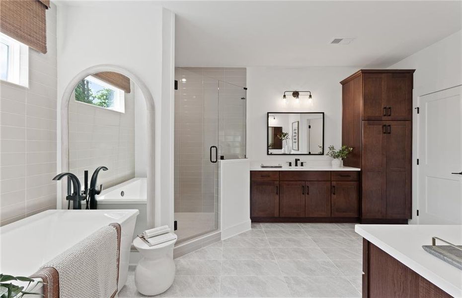 Furnished interior view inside a new home in Silverwood, Cumming (Image 28).