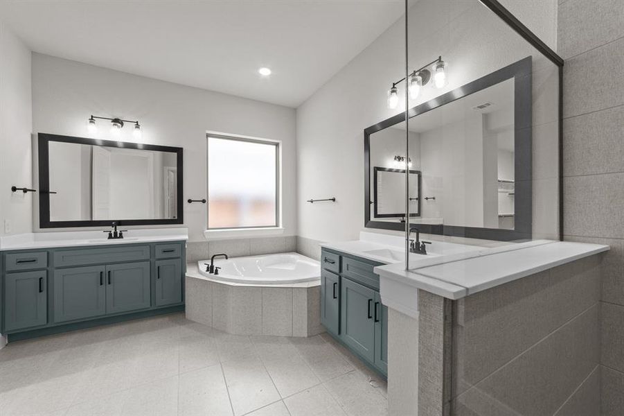 Furnished interior view inside a new home in South Pointe Manor Series, Mansfield (Image 8). Furnished interior view inside a new home in South Pointe Manor Series, Mansfield (Image 8).