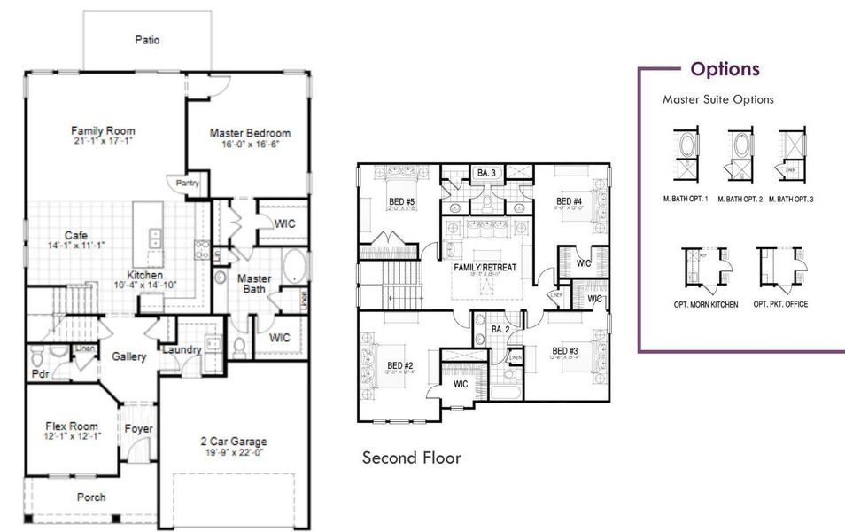 2D floor plan layout of this home in Indigo Place, North Charleston, SC (Image 3).