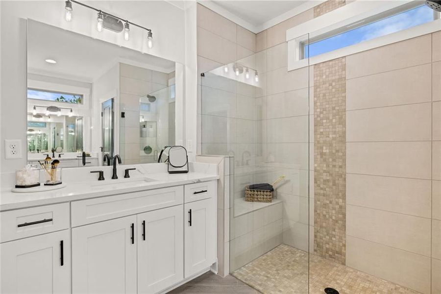 Furnished interior view inside a new home in Soleil Belmont Park, Canton (Image 35).