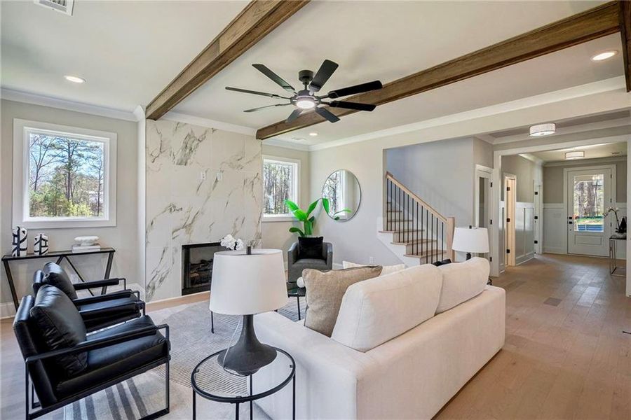 Furnished interior view inside a new home in , Atlanta (Image 20).