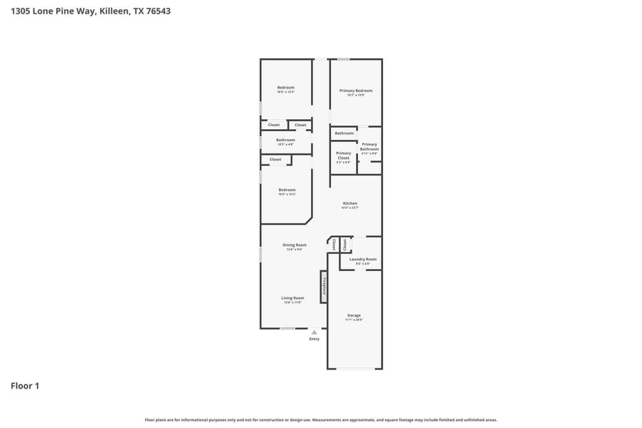 2D floor plan layout of this home in , Killeen, TX (Image 4). 2D floor plan layout of this home in , Killeen, TX (Image 4).