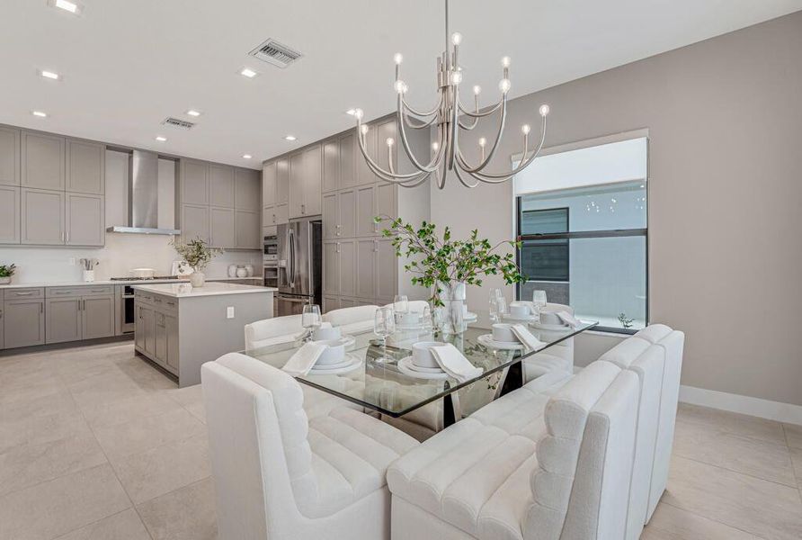 Furnished interior view inside a new home in Apex at Avenir, Palm Beach Gardens (Image 45).