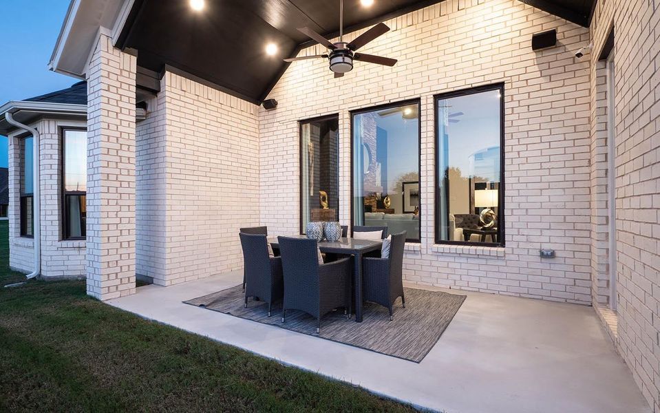 Exterior details and patio area of a home in Marvida, Cypress (Image 3).