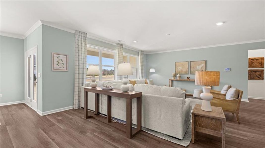 Furnished interior view inside a new home in Kingston Ranch at Lake Oconee, Buckhead (Image 37).
