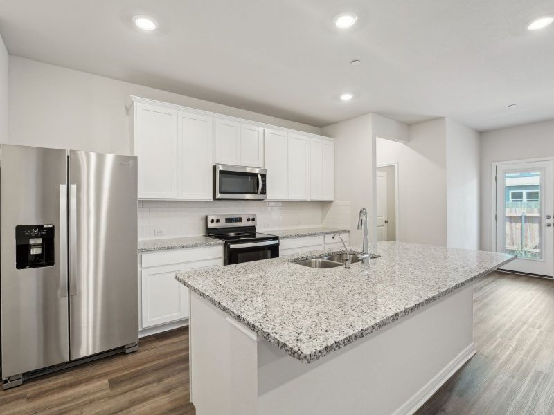 Furnished interior view inside a new home in Waterstone Village, Kyle (Image 3). Furnished interior view inside a new home in Waterstone Village, Kyle (Image 3).