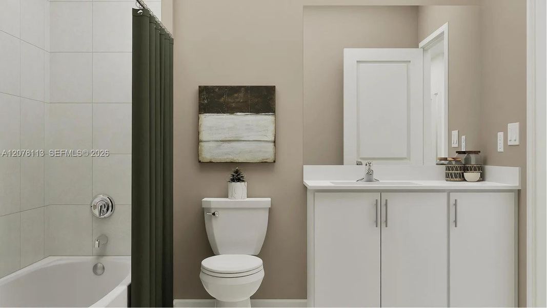 Furnished interior view inside a new home in Breezewood, Miami (Image 13).