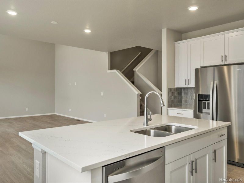 Furnished interior view inside a new home in Buffalo Highlands: The Canyon Collection, Commerce City (Image 12). Furnished interior view inside a new home in Buffalo Highlands: The Canyon Collection, Commerce City (Image 12).