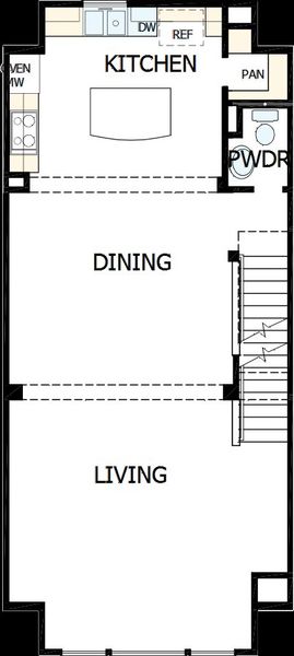 2D floor plan layout of this home in Towns at Union, St. Petersburg, FL (Image 6).