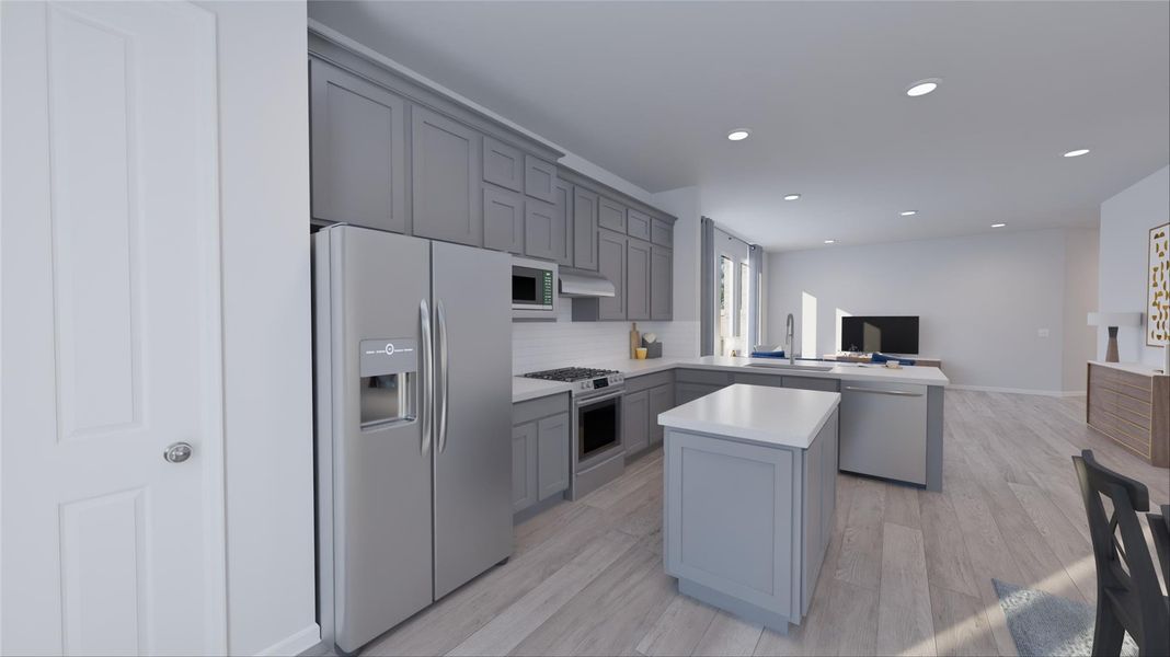 Furnished interior view inside a new home in Oakberry Trails, Waller (Image 8).