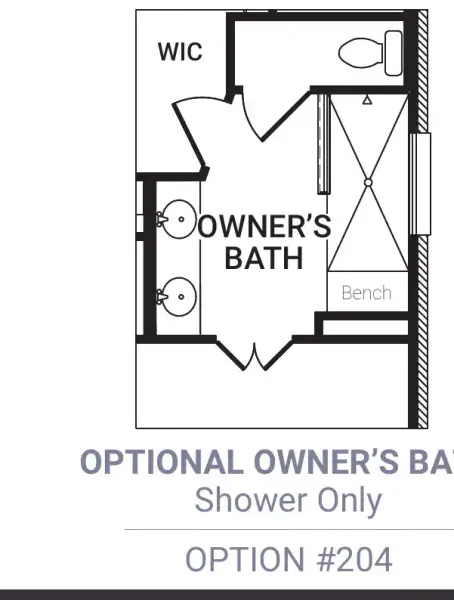 Master Bath – Large Shower / No Tub