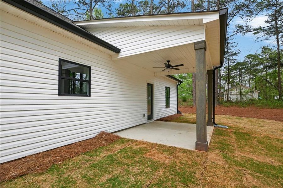 Exterior details and patio area of a home in , Cedartown (Image 22).