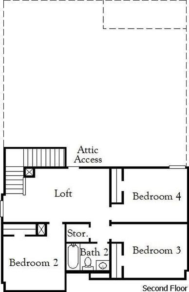 2D floor plan layout of this home in Cypress Green, Hockley, TX (Image 3).