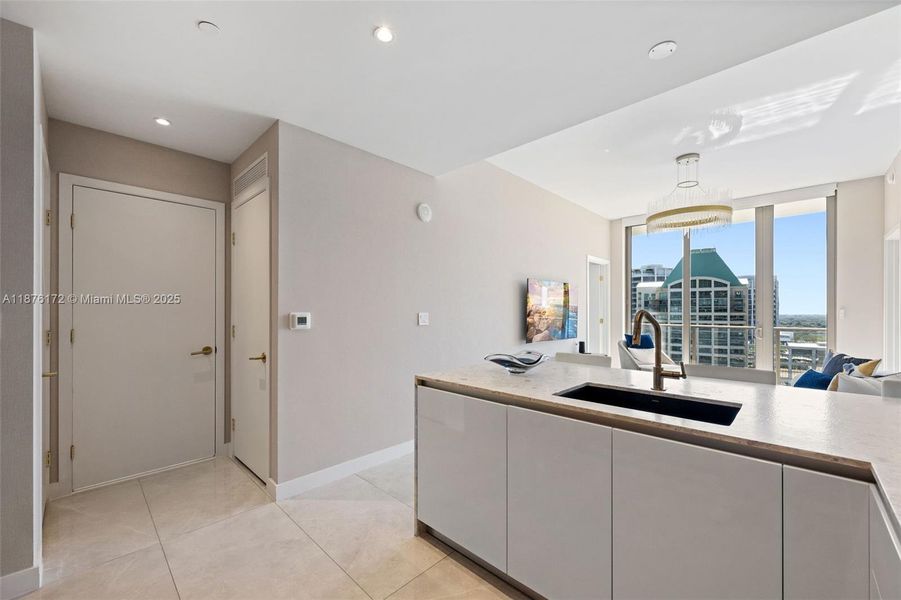 Furnished interior view inside a new home in , Miami (Image 22).