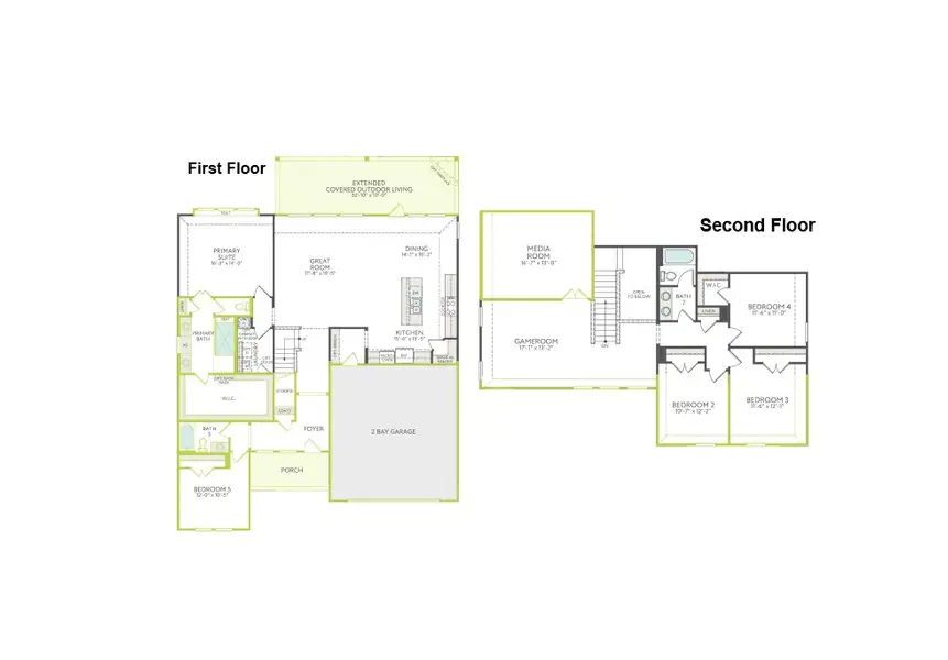 2D floor plan layout of this home in Somerset Park, Rockwall, TX (Image 2). 2D floor plan layout of this home in Somerset Park, Rockwall, TX (Image 2).