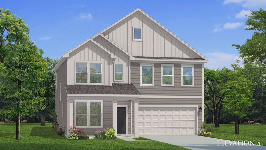 Representative exterior photo of a completed home built from the Pelham by DRB Homes in Riley Farms, Rockvale, TN (Image 25).