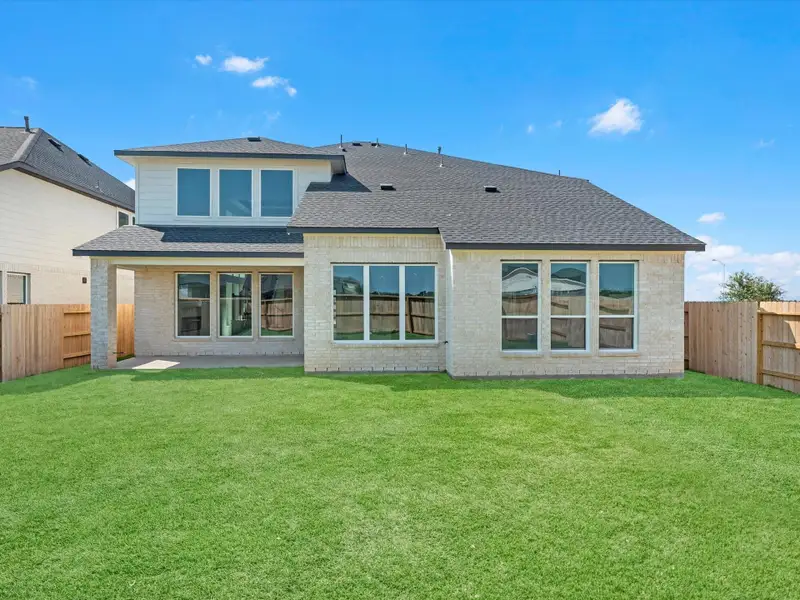 Exterior details and patio area of a home in Grange - 55', Katy (Image 3). Exterior details and patio area of a home in Grange - 55', Katy (Image 3).